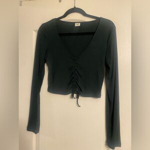 Sunday Best Dark Green Crop Top